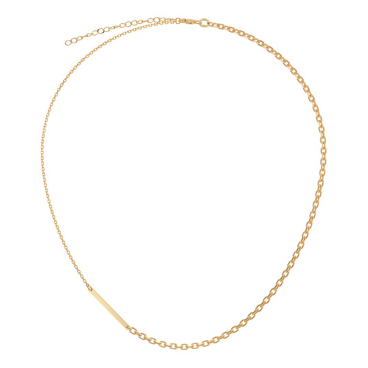 Колье из красного золота с пластиной